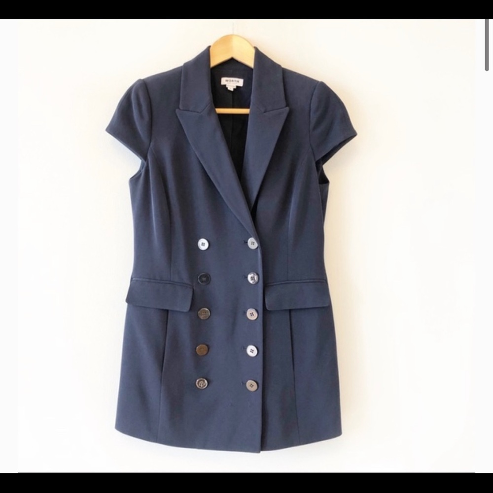 Worth New York Double Brest Navy Dress sz12